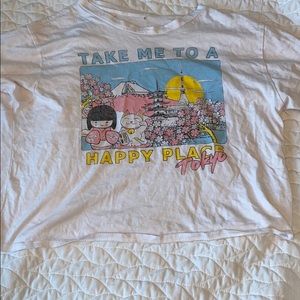 cropped graphic tee.